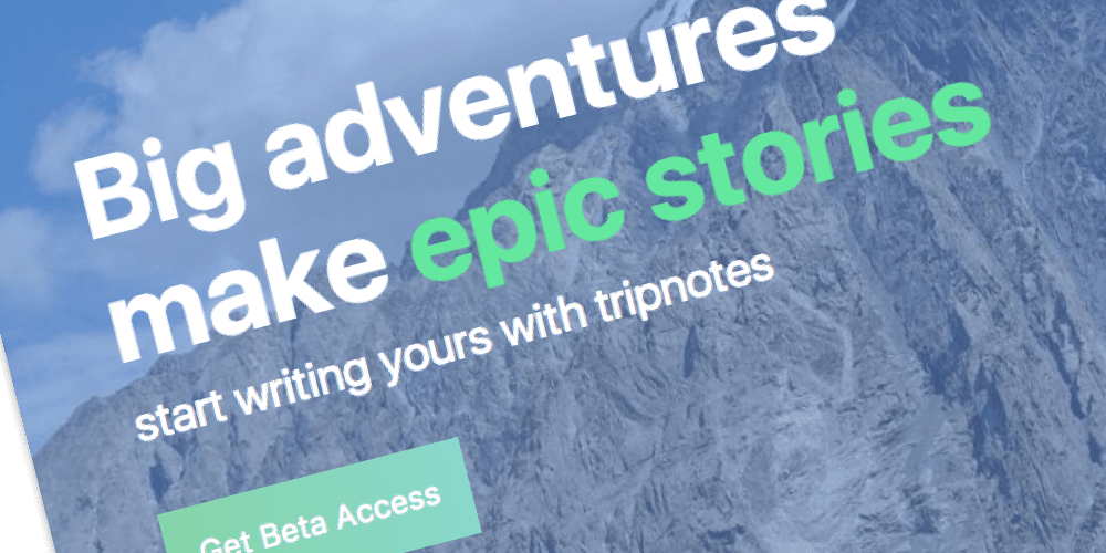 Tripnotes splash screen