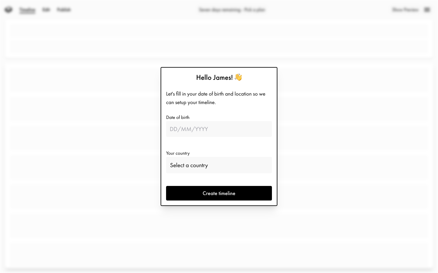 Onboarding - details screen